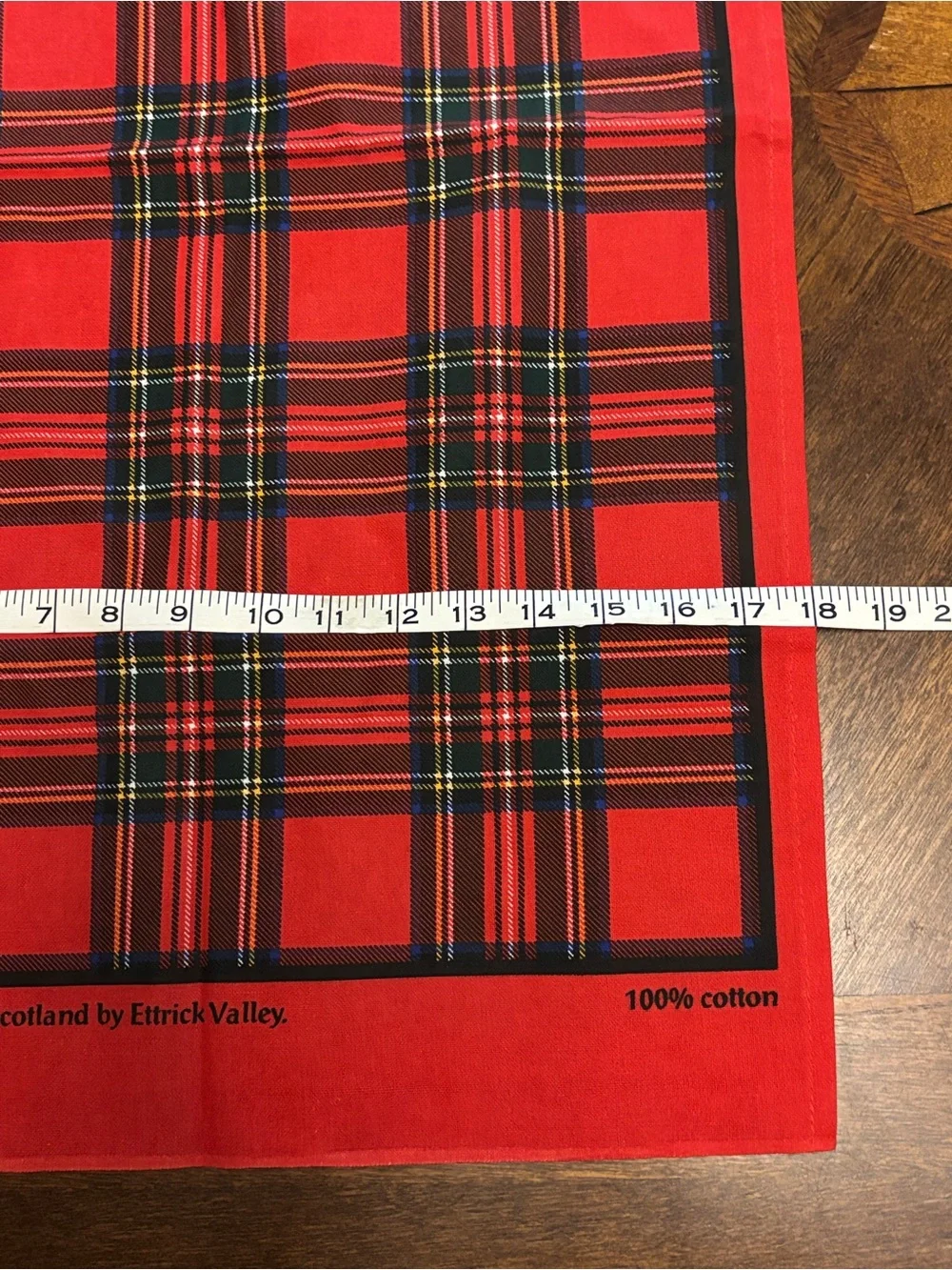 Royal Stewart Red Tartan Cotton Tea Towel